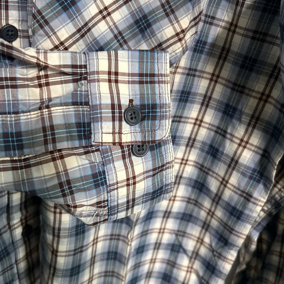 Columbia Men's Large Insect Repellent Plaid Button‎ Front Shirt Roll Tab Sleeve - Picture 10 of 16